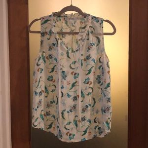 Fun Floral Paisley Sleeveless Tank Blouse